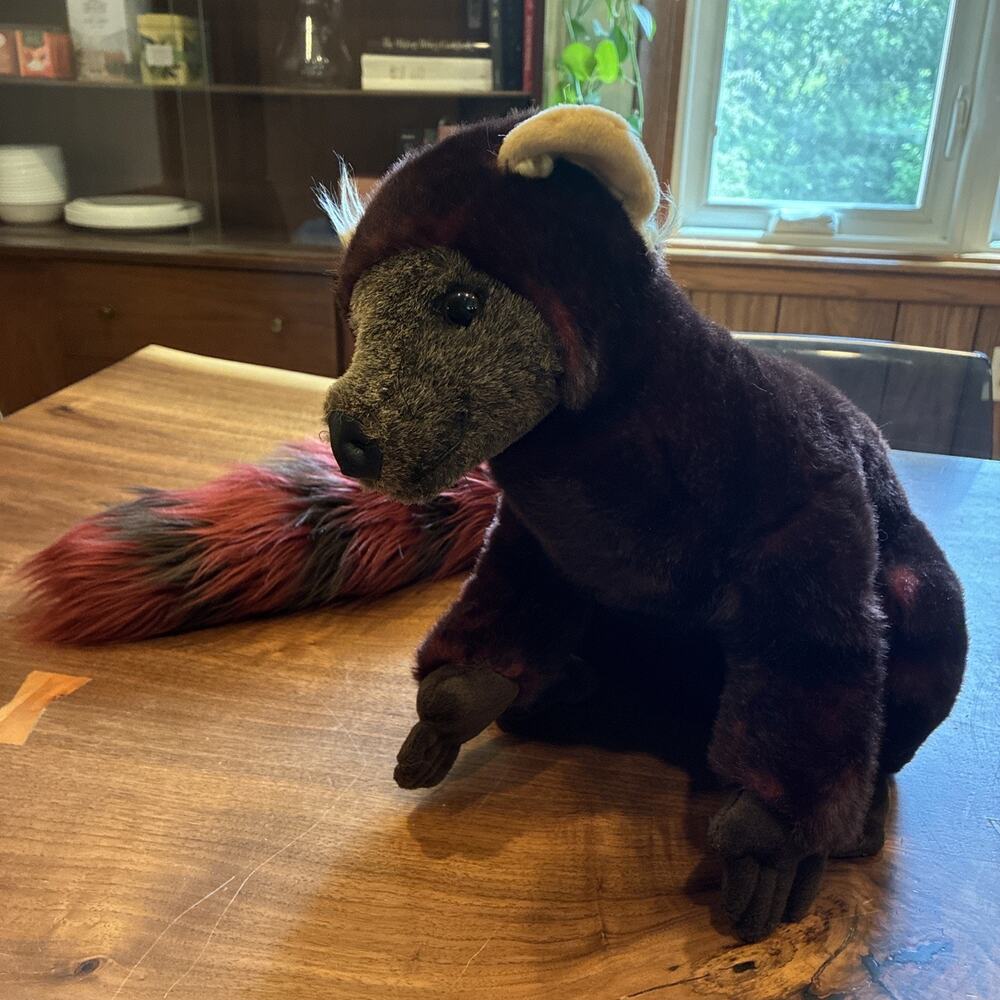 Discovery Kids Ring Tailed Mongoose Plush Badger Stuffed Animal Large Brown Red